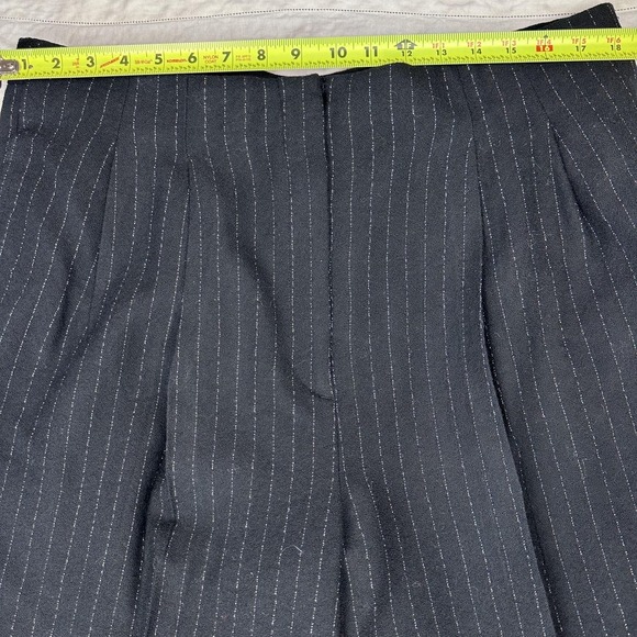 Vintage 90s Trousers Pants Womens 16 Pinstripe Dress Career Slacks Pockets Taper - Picture 5 of 10